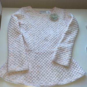 Quilted blush pink long sleeve dress